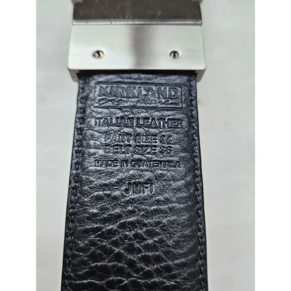 Kirkland Men's Dark Brown Italian Leather Belt Size 36